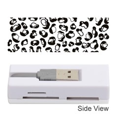 Black And White Leopard Print Jaguar Dots Memory Card Reader (stick) by ConteMonfrey