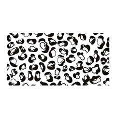 Black And White Leopard Print Jaguar Dots Satin Wrap 35  X 70  by ConteMonfrey