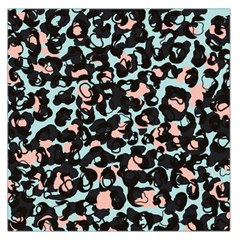 Blue And Pink Jaguar Dots Leopard Black And White Leopard Print Jaguar Dots Square Satin Scarf (36  X 36 ) by ConteMonfrey
