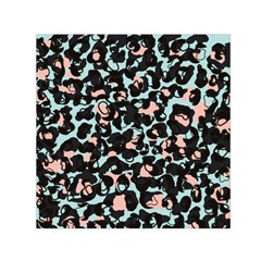 Blue And Pink Jaguar Dots Leopard Black And White Leopard Print Jaguar Dots Square Satin Scarf (30  X 30 ) by ConteMonfrey