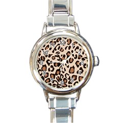 Leopard Jaguar Dots Round Italian Charm Watch by ConteMonfrey