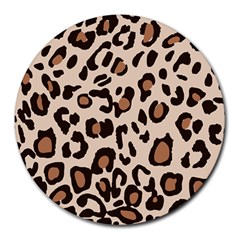 Leopard Jaguar Dots Round Mousepads by ConteMonfrey