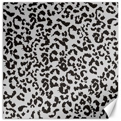 Grey And Black Jaguar Dots Canvas 16  X 16  by ConteMonfrey