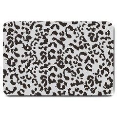 Grey And Black Jaguar Dots Large Doormat  by ConteMonfrey