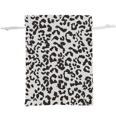 Grey And Black Jaguar Dots  Lightweight Drawstring Pouch (xl) by ConteMonfrey