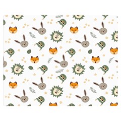 Rabbit, Lions And Nuts  Double Sided Flano Blanket (medium)  by ConteMonfrey