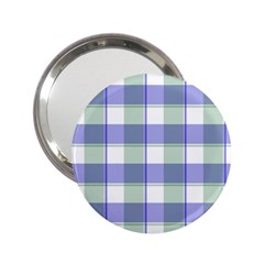 Blue And Green Plaids 2 25  Handbag Mirrors by ConteMonfrey