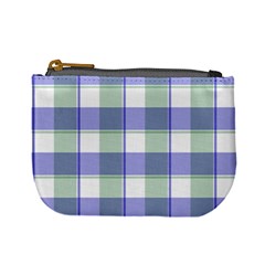 Blue And Green Plaids Mini Coin Purse by ConteMonfrey