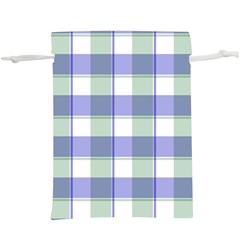 Blue And Green Plaids  Lightweight Drawstring Pouch (xl) by ConteMonfrey
