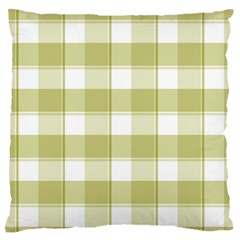 Green Tea - White And Green Plaids Standard Flano Cushion Case (one Side) by ConteMonfrey