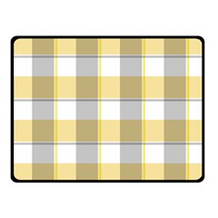 Grey Yellow Plaids Fleece Blanket (small) by ConteMonfrey