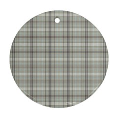 Winter Gray Plaids Ornament (round) by ConteMonfrey