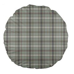 Winter Gray Plaids Large 18  Premium Flano Round Cushions by ConteMonfrey