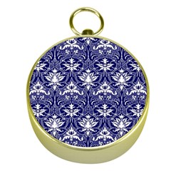 Blue Lace Decorative Ornament - Pattern 14th And 15th Century - Italy Vintage  Gold Compasses by ConteMonfrey