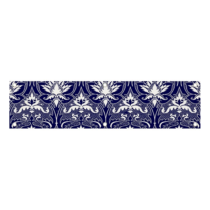 Blue Lace Decorative Ornament - Pattern 14th And 15th Century - Italy Vintage  Banner and Sign 4  x 1 