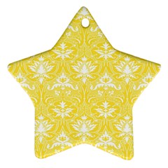 Yellow Lace Decorative Ornament - Pattern 14th And 15th Century - Italy Vintage  Ornament (Star)