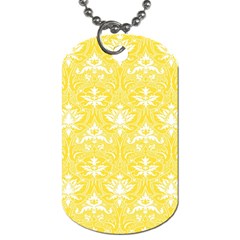 Yellow Lace Decorative Ornament - Pattern 14th And 15th Century - Italy Vintage  Dog Tag (Two Sides)