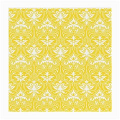 Yellow Lace Decorative Ornament - Pattern 14th And 15th Century - Italy Vintage  Medium Glasses Cloth (2 Sides)