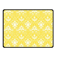 Yellow Lace Decorative Ornament - Pattern 14th And 15th Century - Italy Vintage  Double Sided Fleece Blanket (Small) 