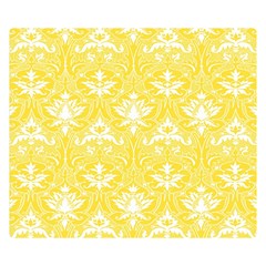Yellow Lace Decorative Ornament - Pattern 14th And 15th Century - Italy Vintage  Double Sided Flano Blanket (Small) 