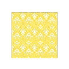 Yellow Lace Decorative Ornament - Pattern 14th And 15th Century - Italy Vintage  Satin Bandana Scarf 22  x 22 