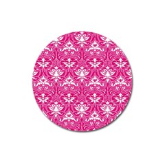 Pink  Lace Decorative Ornament - Pattern 14th And 15th Century - Italy Vintage Magnet 3  (round) by ConteMonfrey