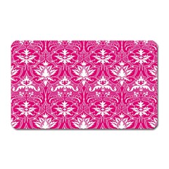 Pink  Lace Decorative Ornament - Pattern 14th And 15th Century - Italy Vintage Magnet (rectangular) by ConteMonfrey