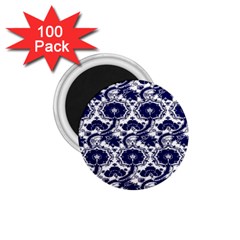Blue Lace Decorative - Pattern 14th And 15th Century - Italy Vintage 1 75  Magnets (100 Pack)  by ConteMonfrey