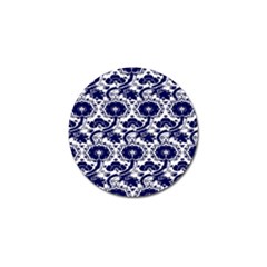 Blue Lace Decorative - Pattern 14th And 15th Century - Italy Vintage Golf Ball Marker by ConteMonfrey