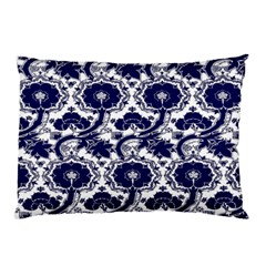 Blue Lace Decorative - Pattern 14th And 15th Century - Italy Vintage Pillow Case by ConteMonfrey