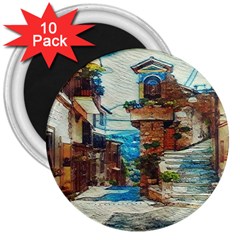 An Italian Neighborhood  3  Magnets (10 Pack)  by ConteMonfrey