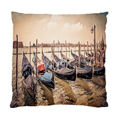 Black Several Boats - Colorful Italy  Standard Cushion Case (two Sides) by ConteMonfrey