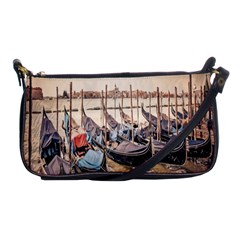 Black Several Boats - Colorful Italy  Shoulder Clutch Bag by ConteMonfrey