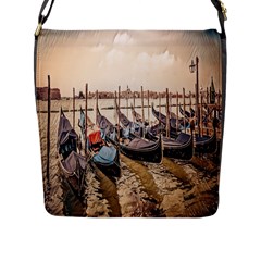 Black Several Boats - Colorful Italy  Flap Closure Messenger Bag (l) by ConteMonfrey