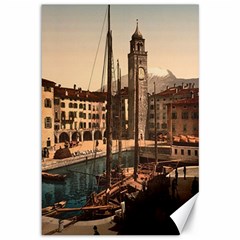  The Harbor, Riva, Lake Garda, Italy 1890-1900 Canvas 12  X 18  by ConteMonfrey