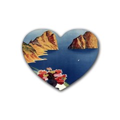 Capri, Italy  Rubber Heart Coaster (4 Pack) by ConteMonfrey
