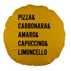 It`s An Italian Thing! Large 18  Premium Flano Round Cushions by ConteMonfrey