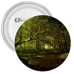 Nature Greenforest Trees Tree Landscape 3  Buttons by Wegoenart