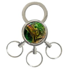 Chameleon Reptile Lizard Animal 3-ring Key Chain by Wegoenart