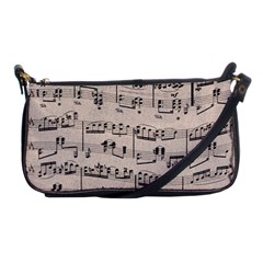 Art Vintage Music Paper Background Design Shoulder Clutch Bag by Wegoenart