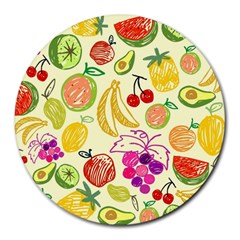 Seamless-fruit Round Mousepads by nateshop