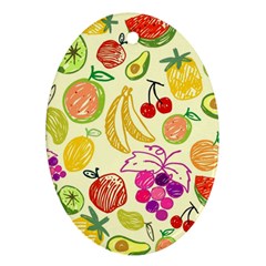 Seamless-fruit Oval Ornament (two Sides) by nateshop