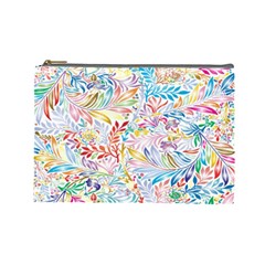 Floral Pattern Cosmetic Bag (large) by nateshop