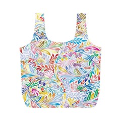 Floral Pattern Full Print Recycle Bag (M)