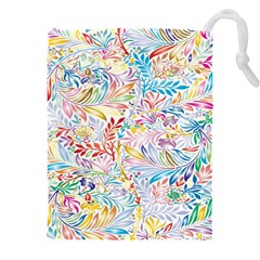 Floral Pattern Drawstring Pouch (4XL)