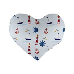 Lighthouse Standard 16  Premium Heart Shape Cushions by nateshop