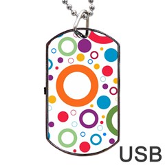 Wallpaper Dog Tag Usb Flash (one Side)