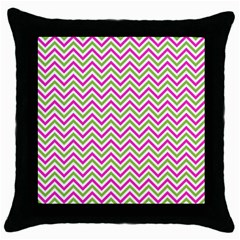 Mave,chevron,white,navi,purple Throw Pillow Case (black) by nateshop