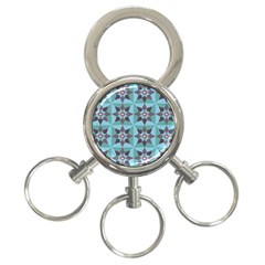 Floral Pattern Floral Motif 3-ring Key Chain by Wegoenart