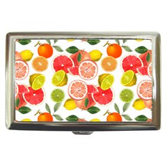 Citrus Fruit Seamless Pattern Cigarette Money Case by Wegoenart